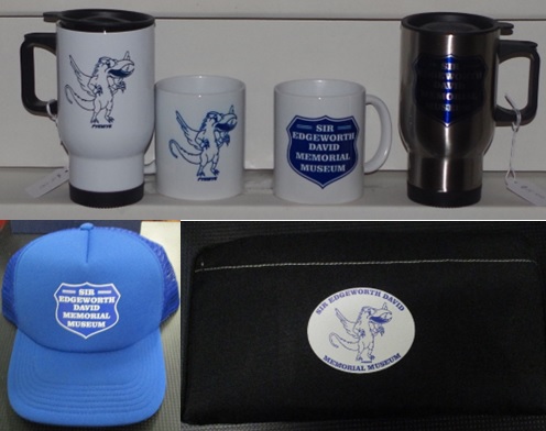 Mugs, caps, bags etc available for purchase